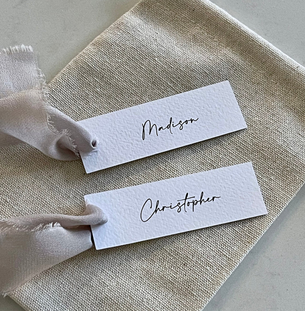 Rouge and Ribbon Place Cards