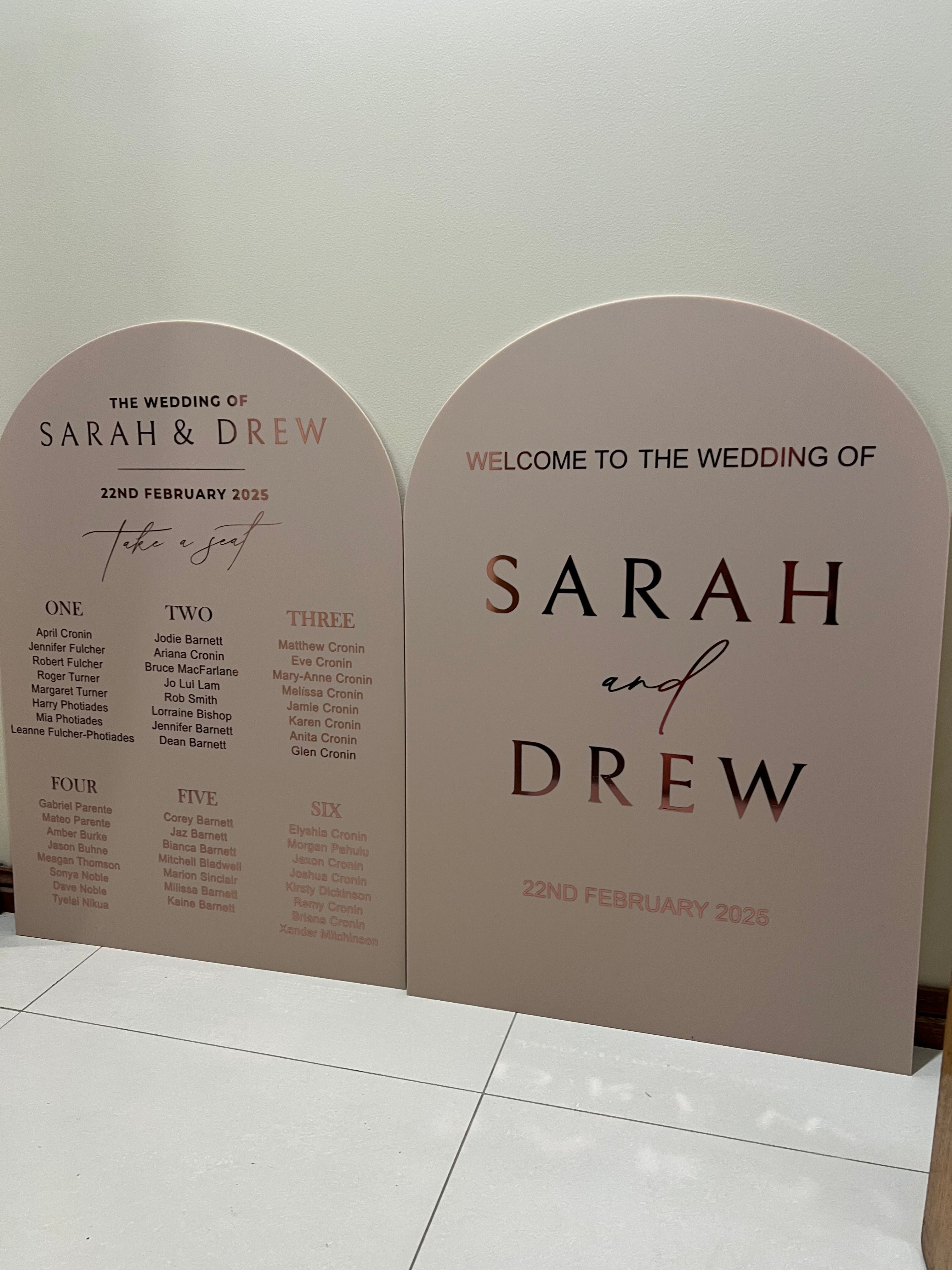 The Perfect Pair – Seating Plan & Welcome Sign Package 💍✨