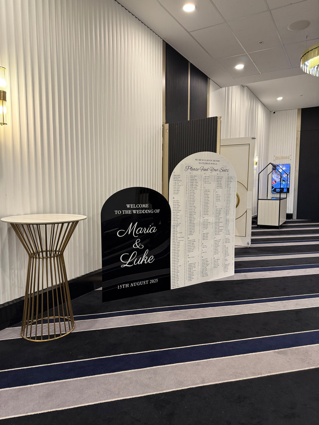 The Grand Pair – Luxe Arch Seating Chart & Welcome Sign Package 💍✨