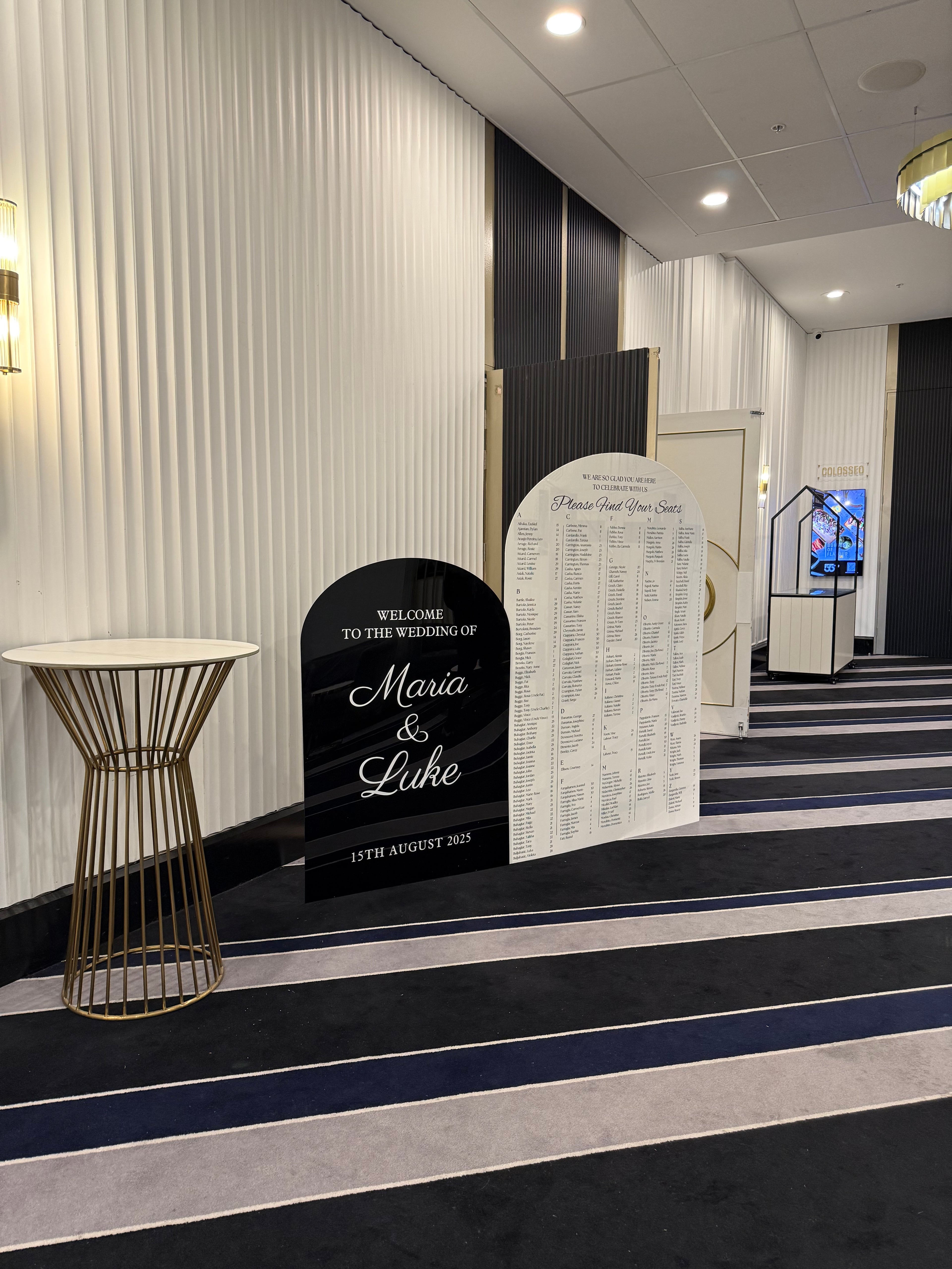 The Grand Pair – Luxe Arch Seating Chart & Welcome Sign Package 💍✨