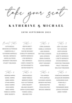 A1 Seating Plan Design & Print